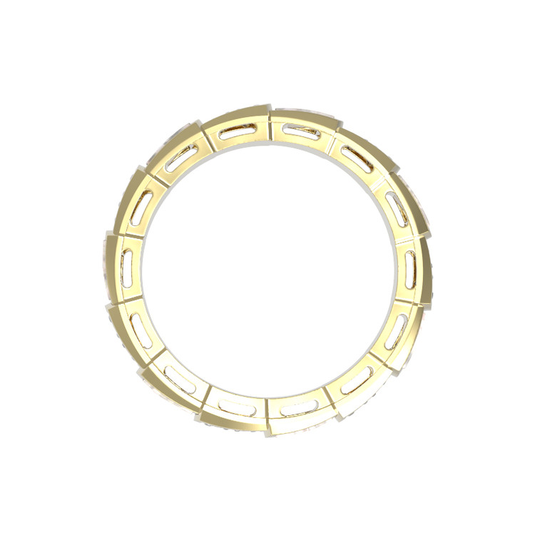 Кольцо из лимонного золота c бриллиантами и перламутром