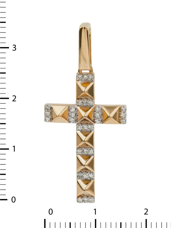 Крест из золота c бриллиантами