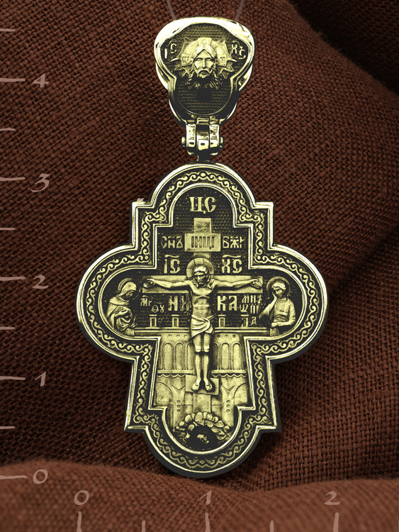 Крест из лимонного золота