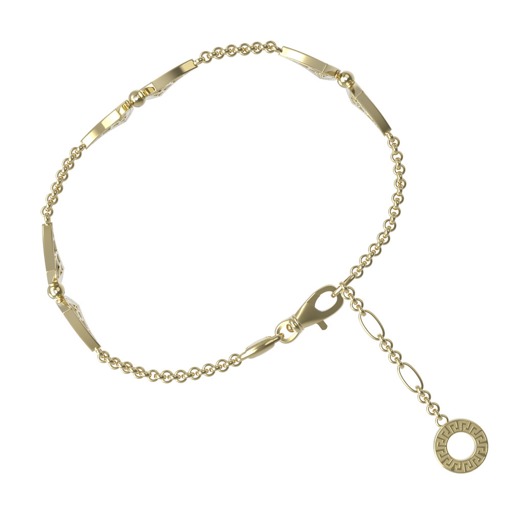 Браслет из лимонного золота c бриллиантами и малахитом