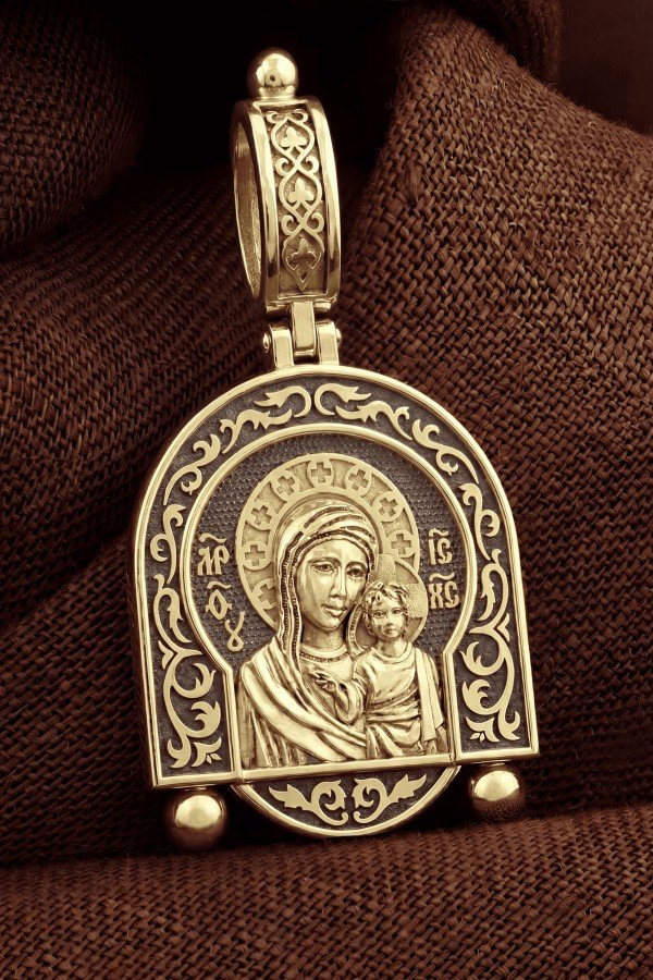 Образок из лимонного золота 585 пробы