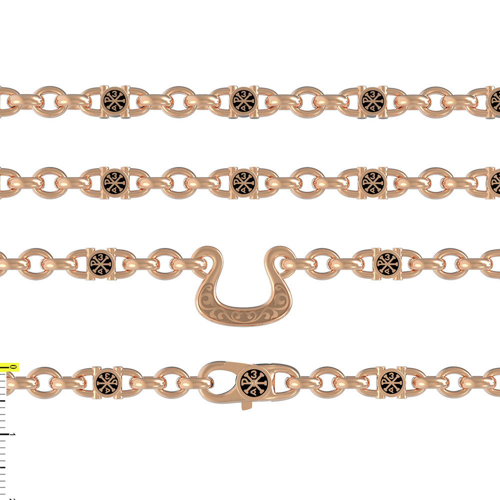 Цепь из золота c эмалью