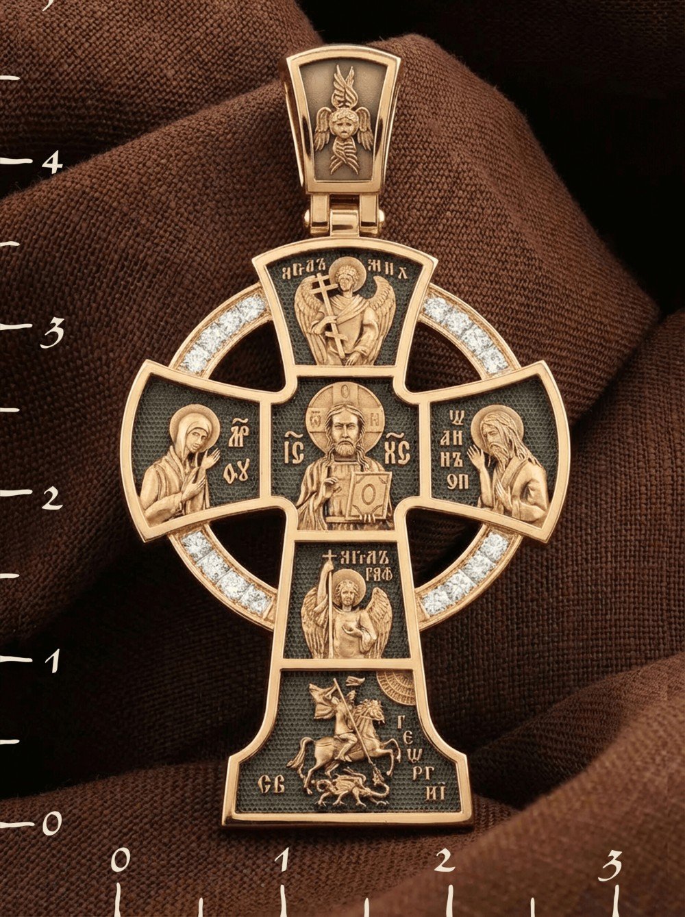 Крест из золота c бриллиантами