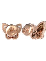 Серьги из золота 585 пробы c тигровым глазом и перламутром