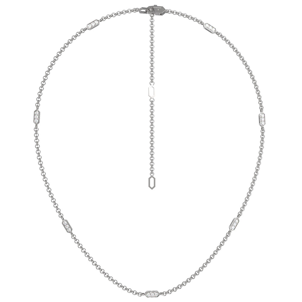 Колье из белого золота c бриллиантами