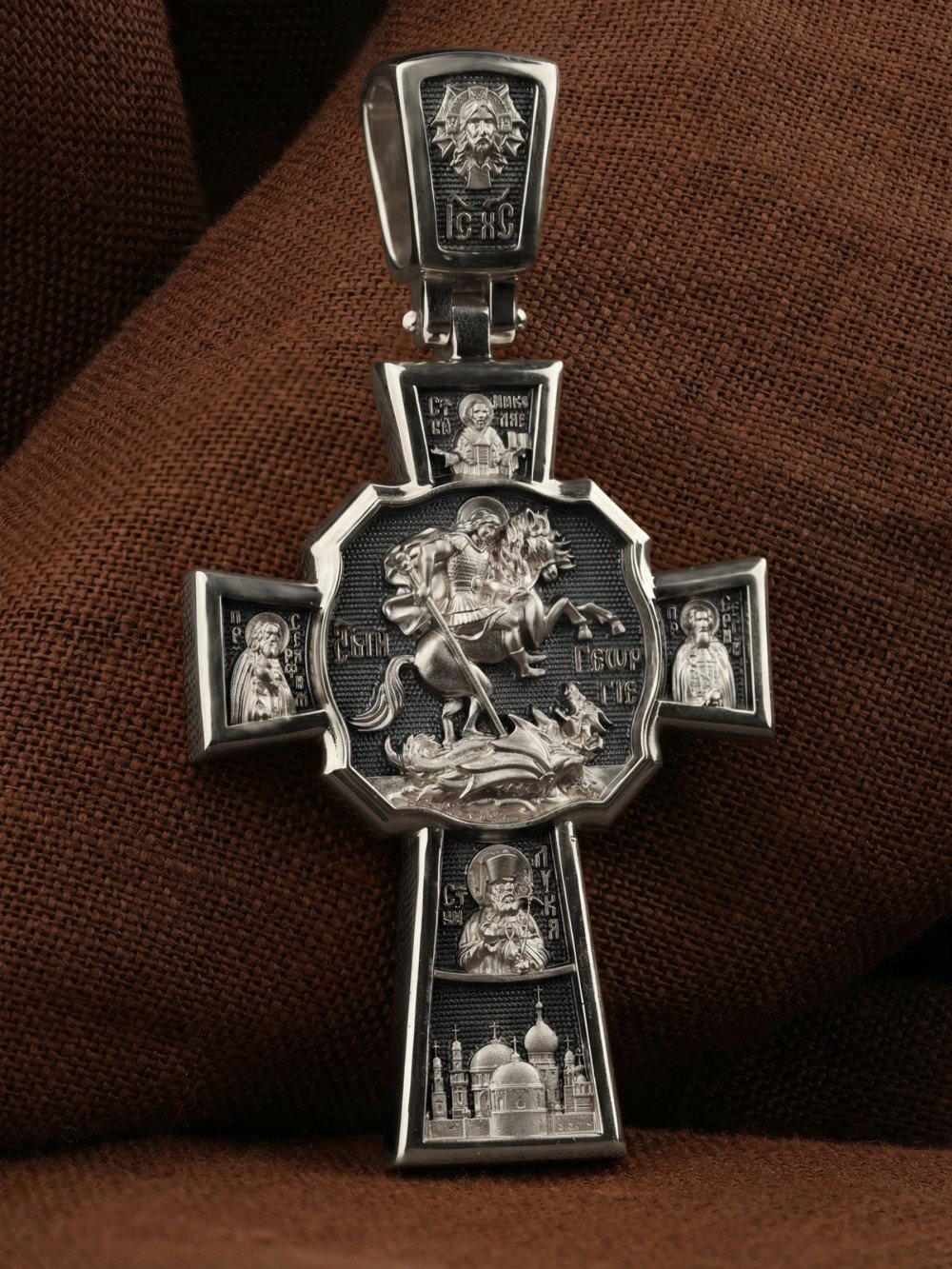 Крест из белого золота