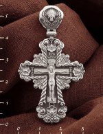 Крест из белого золота 585 пробы