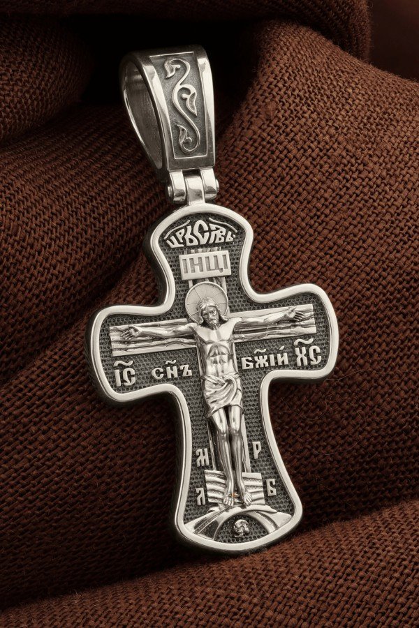 Крест из белого золота