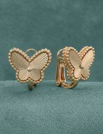 Серьги из золота c рубином