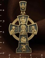Крест из лимонного золота 585 пробы