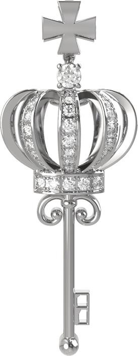 Подвеска из белого золота c бриллиантами