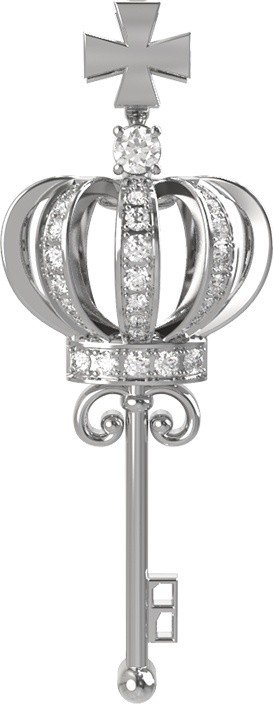 Подвеска из белого золота c бриллиантами