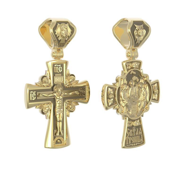 Крест из лимонного золота