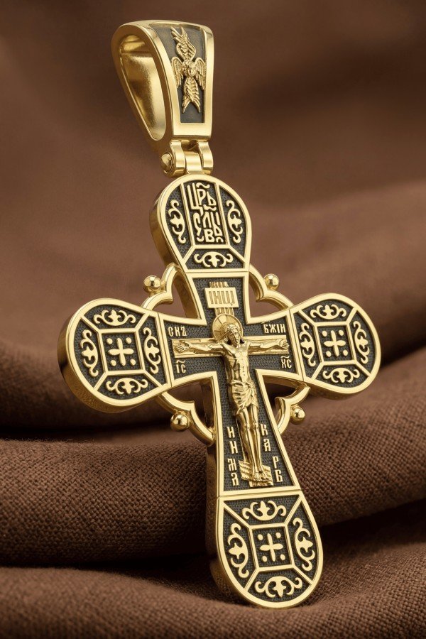 Крест из лимонного золота