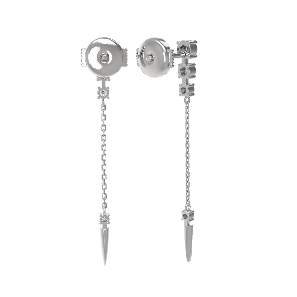 Серьги из белого золота c бриллиантами