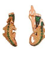 Серьги из золота 585 пробы c фианитом