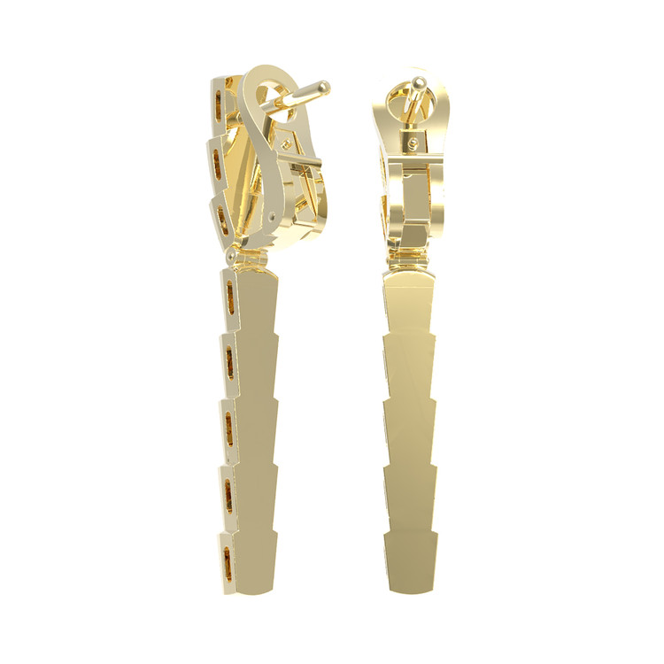 Серьги из лимонного золота c ониксом