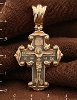 Крест из золота 585 пробы