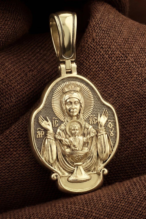 Образок из лимонного золота 585 пробы