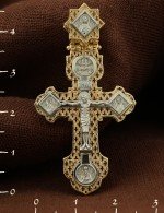 Крест из лимонного золота 585 пробы