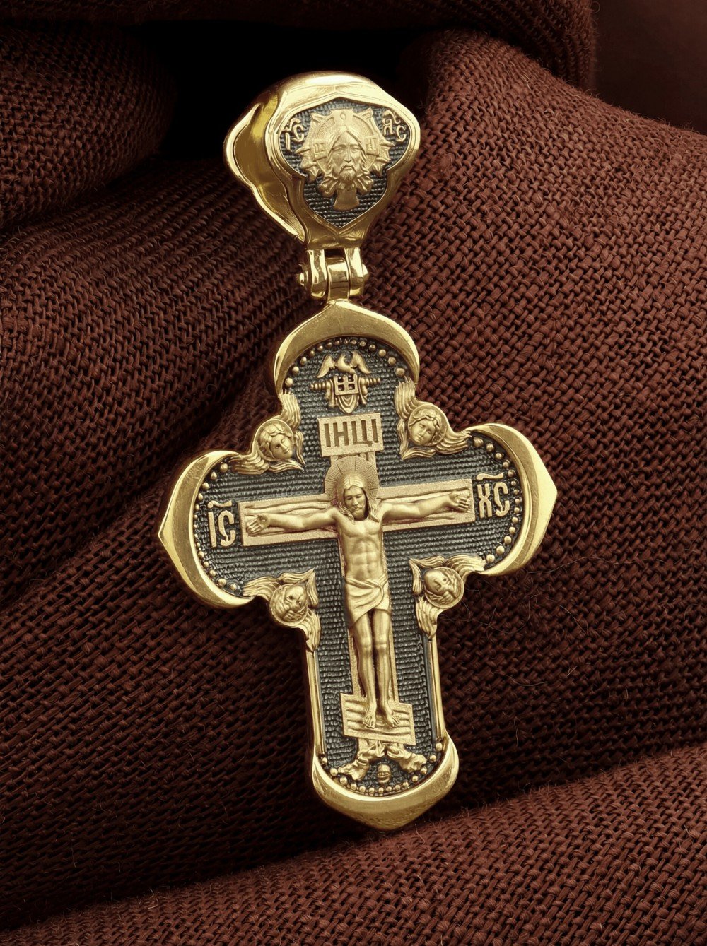 Крест из лимонного золота