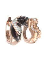 Серьги из золота 585 пробы c фианитом