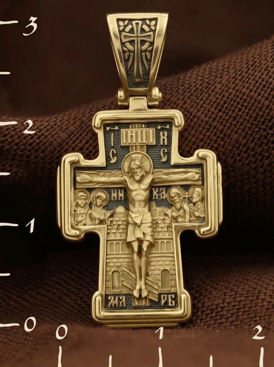Крест из лимонного золота