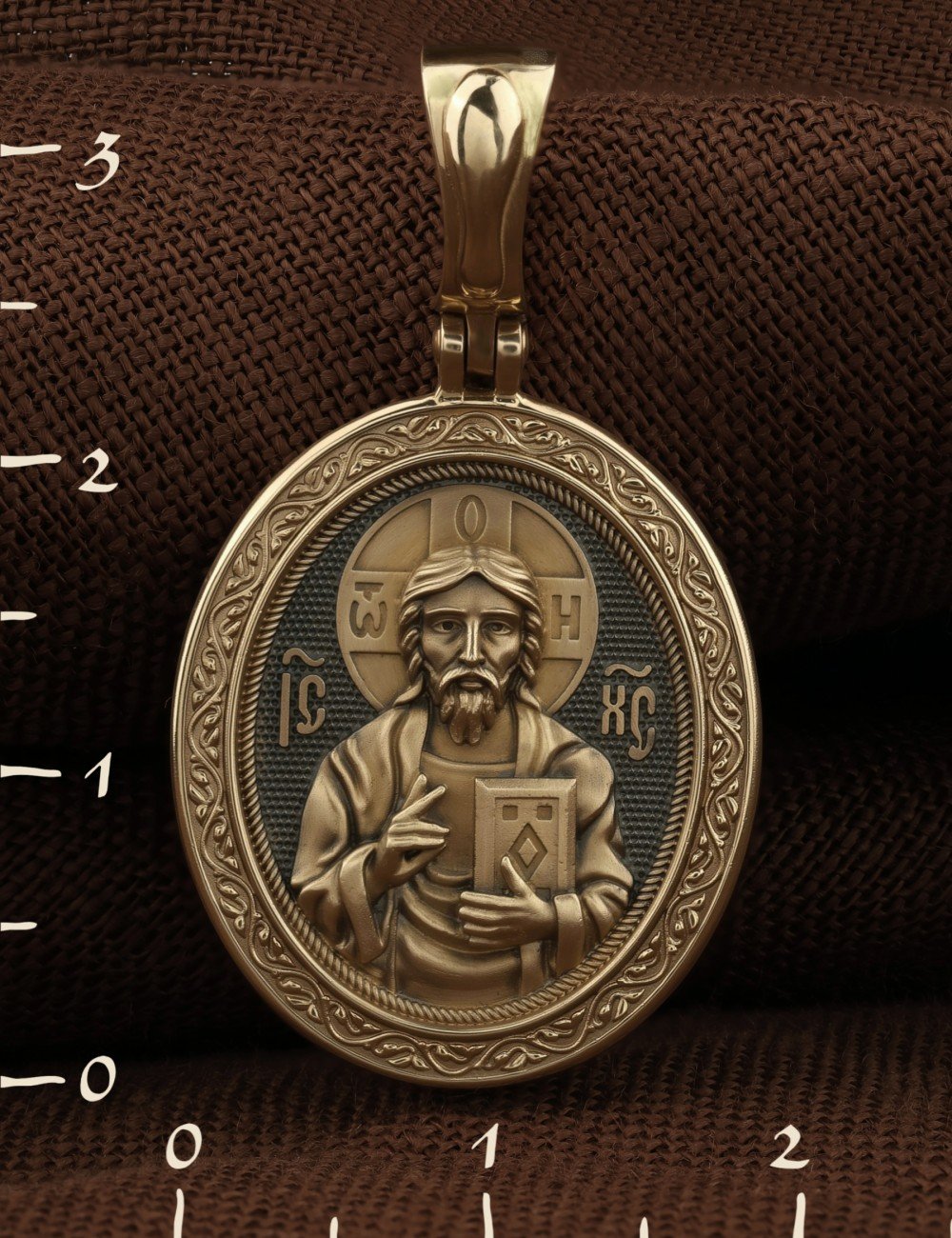 Образок из лимонного золота 585 пробы