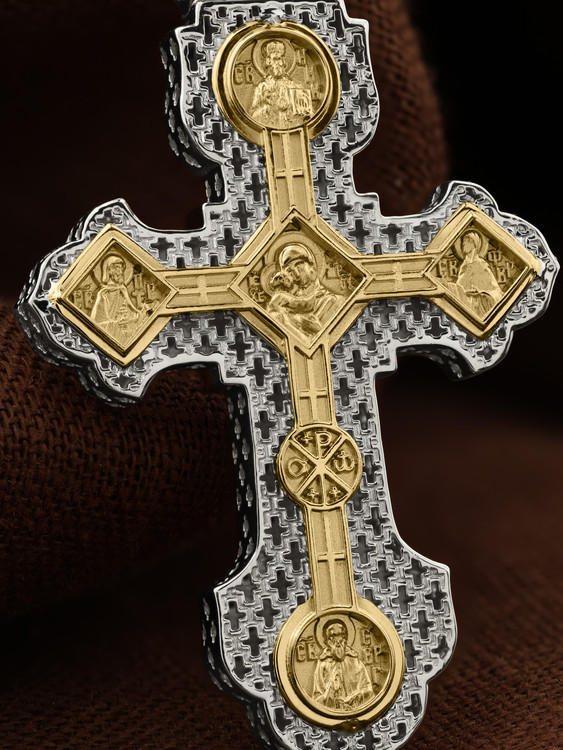 Крест из белого золота