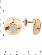 Серьги из золота 585 пробы c бриллиантами