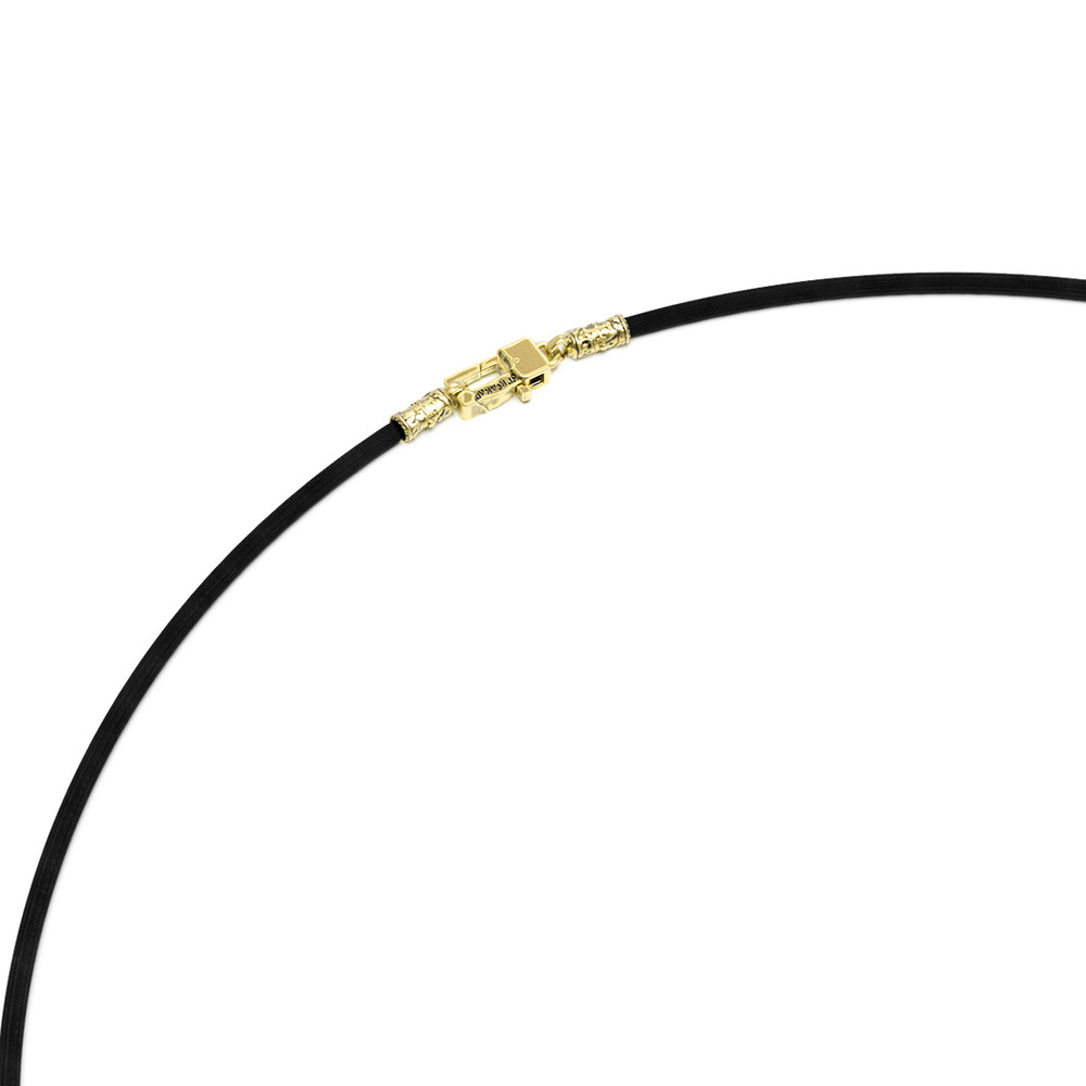 Шнурок шёлковый из лимонного золота c шёлковым шнурком