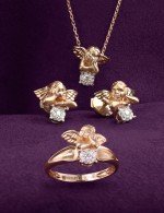 Колье из золота 585 пробы c бриллиантами