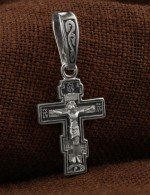 Крест из белого золота 585 пробы