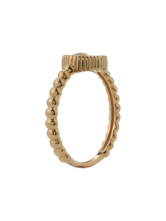 Кольцо из лимонного золота c бриллиантами и лазуритом