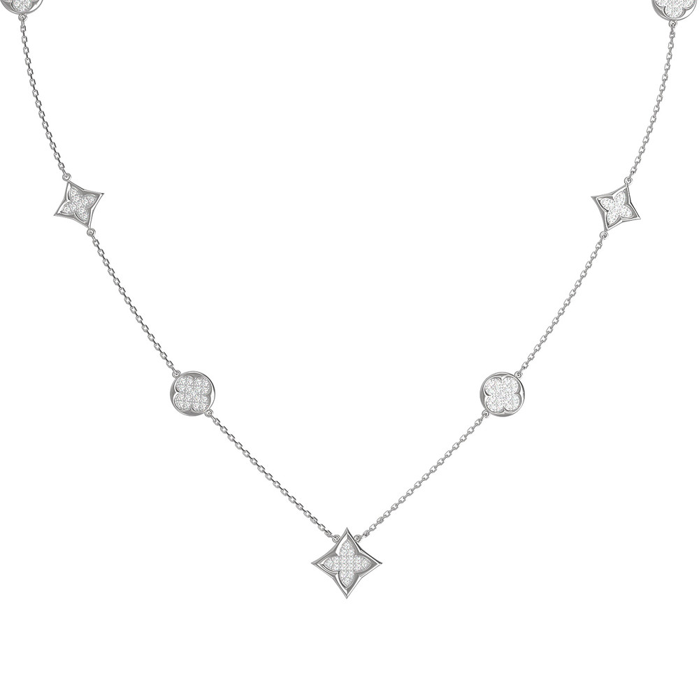 Колье из белого золота c бриллиантами