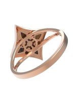Кольцо из золота 585 пробы c тигровым глазом