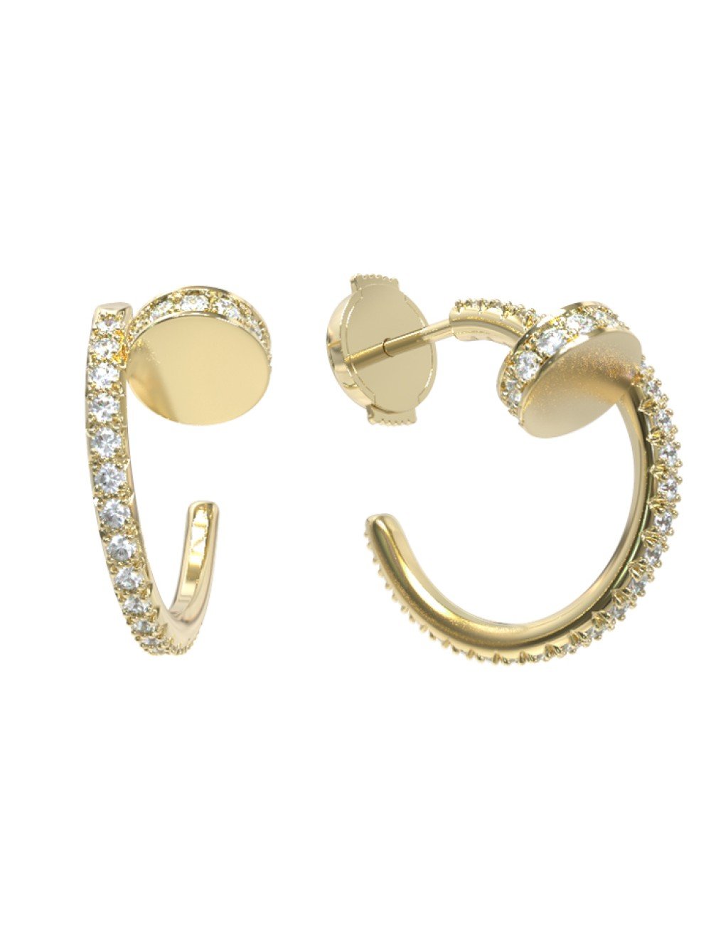 Серьги из лимонного золота c бриллиантами