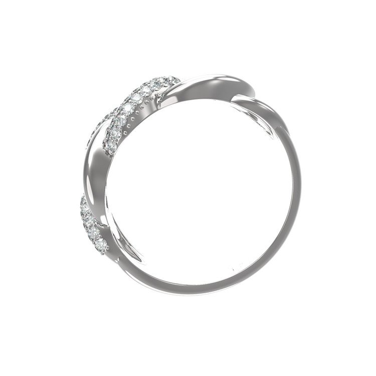 Кольцо из белого золота c бриллиантами