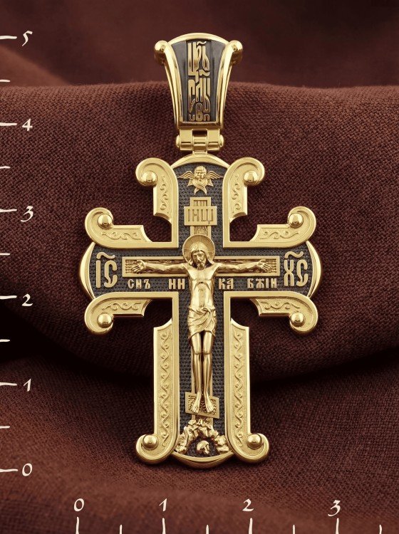 Крест из лимонного золота