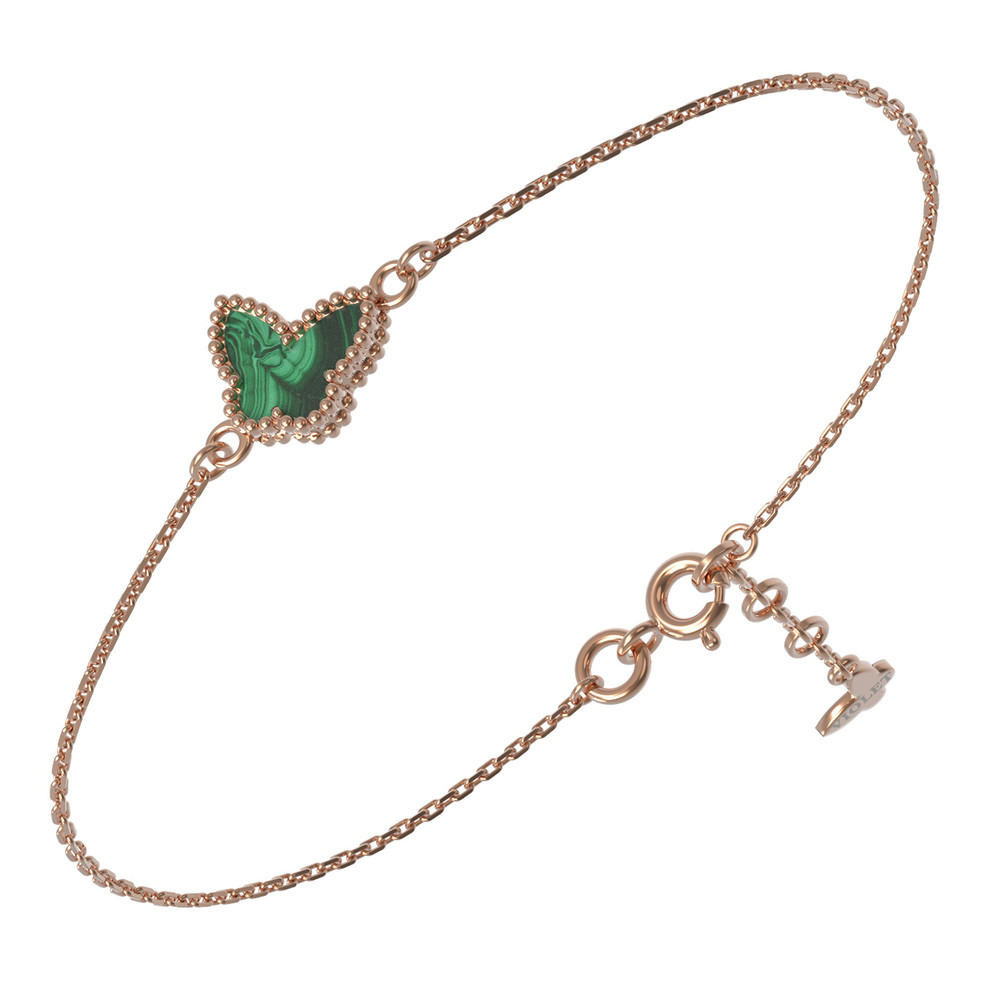 Браслет из золота c малахитом