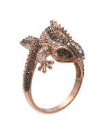 Кольцо из золота 585 пробы c фианитом