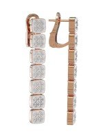 Серьги из золота 585 пробы c бриллиантами