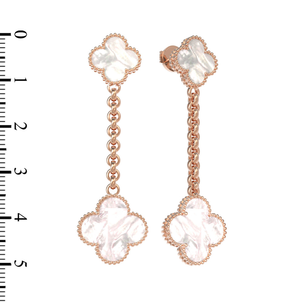 Серьги из золота c перламутром