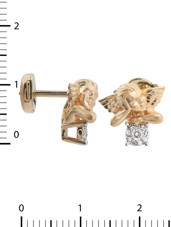 Серьги из золота c бриллиантами