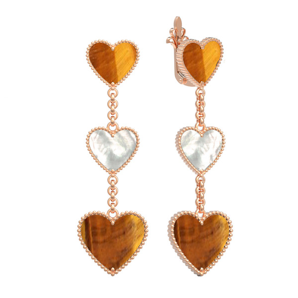 Серьги из золота c перламутром