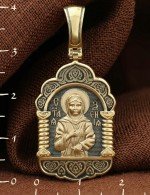Образок из лимонного золота 585 пробы
