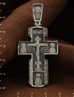 Крест из белого золота 585 пробы