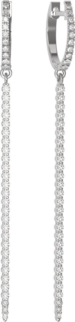 Серьги из белого золота c бриллиантами