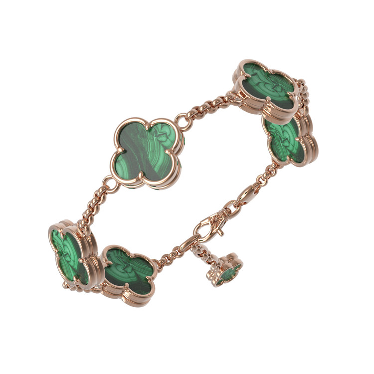 Браслет из золота c малахитом