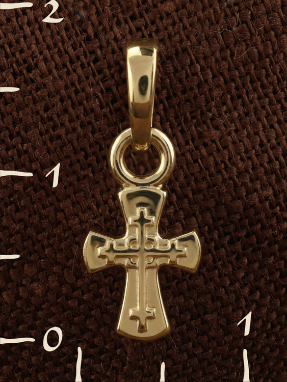 Крест из лимонного золота
